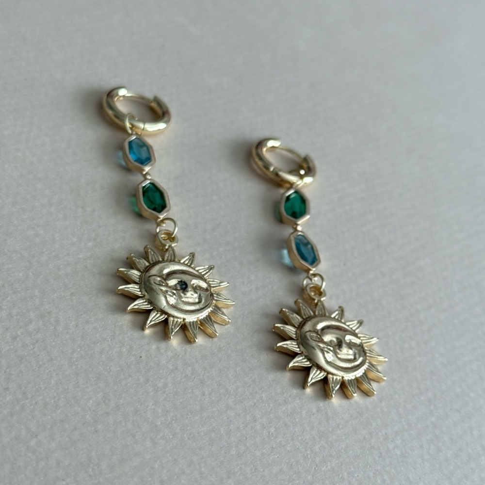 Sun drop earrings S1297 - Picture 5 of 5